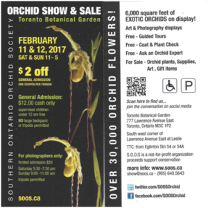 Southern Ontario Orchid Society Show & Sale @ Toronto | Ontario | Canada