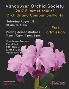 Vancouver Orchid Society Summer Sale @ Van Dusen Gardens Floral Hall | Vancouver | British Columbia | Canada
