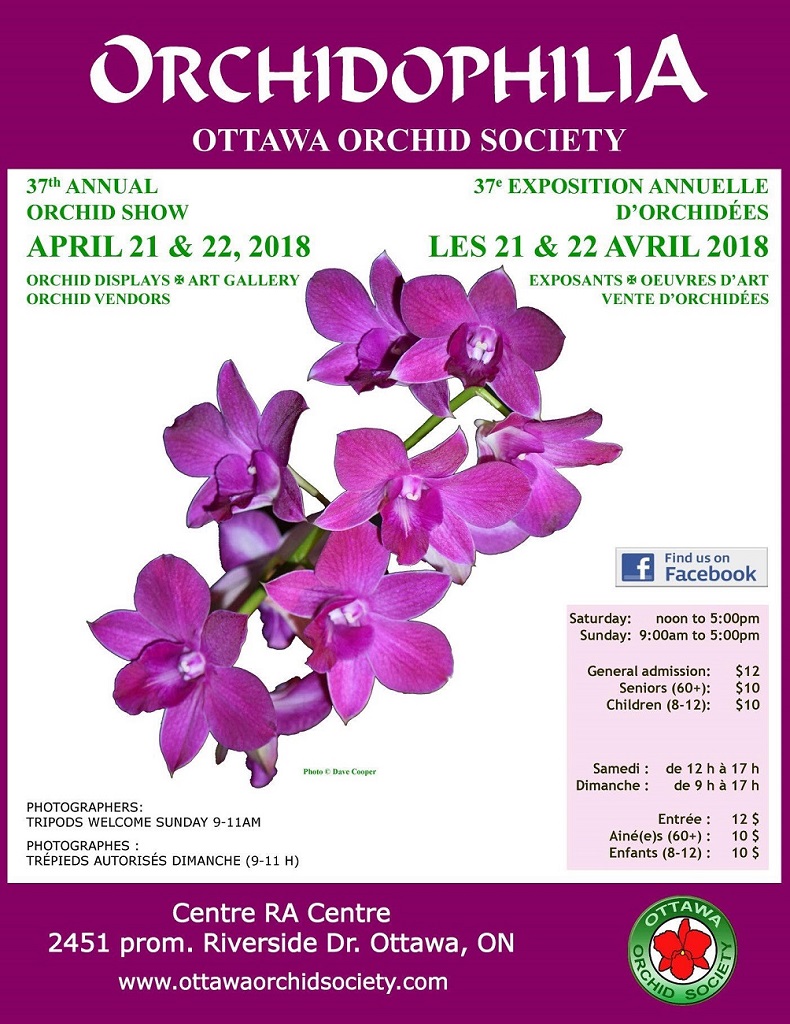 Ottawa Orchid Society Orchidophilia - 37th Annual Orchid Show @ Centre RA Centre | Ottawa | Ontario | Canada
