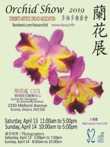 Toronto Artistic Orchid Association - 18th Annual Show @ Ctr for Immigrant & Community Services