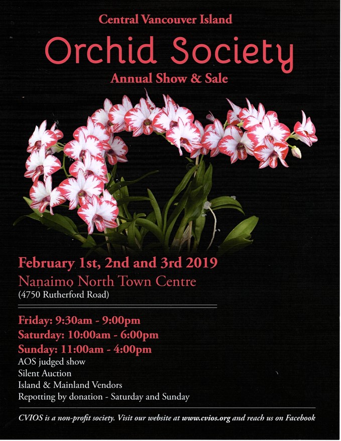 Central Vancouver Island Orchid Society 2019 Annual Show & Sale @ Nanaimo North Town Centre