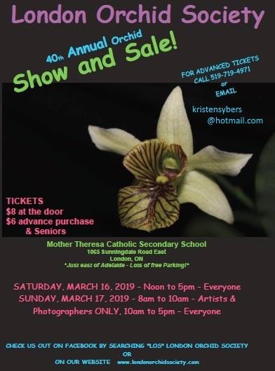 London Orchid Society 40th Annual Show & Sale @ Mother Theresa Catholic Secondary School
